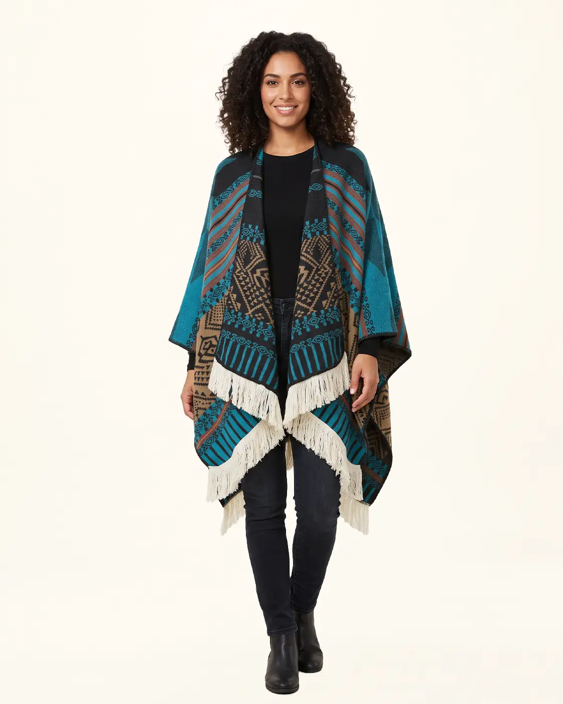 Anatolia Jacquard Poncho