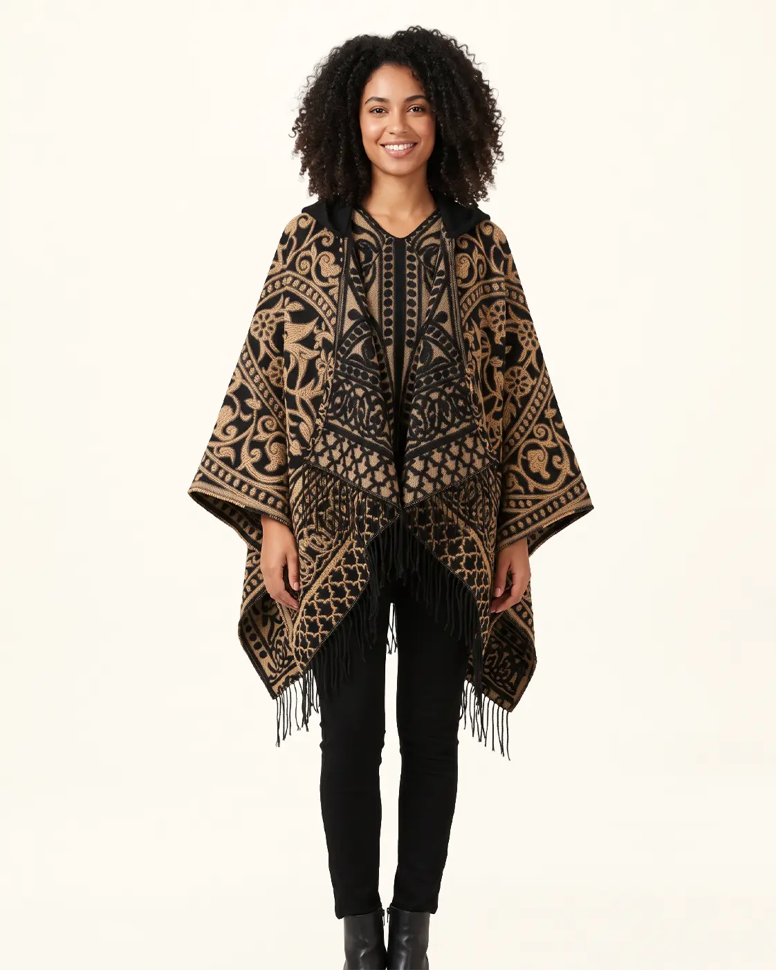 Andalus Jacquard Poncho