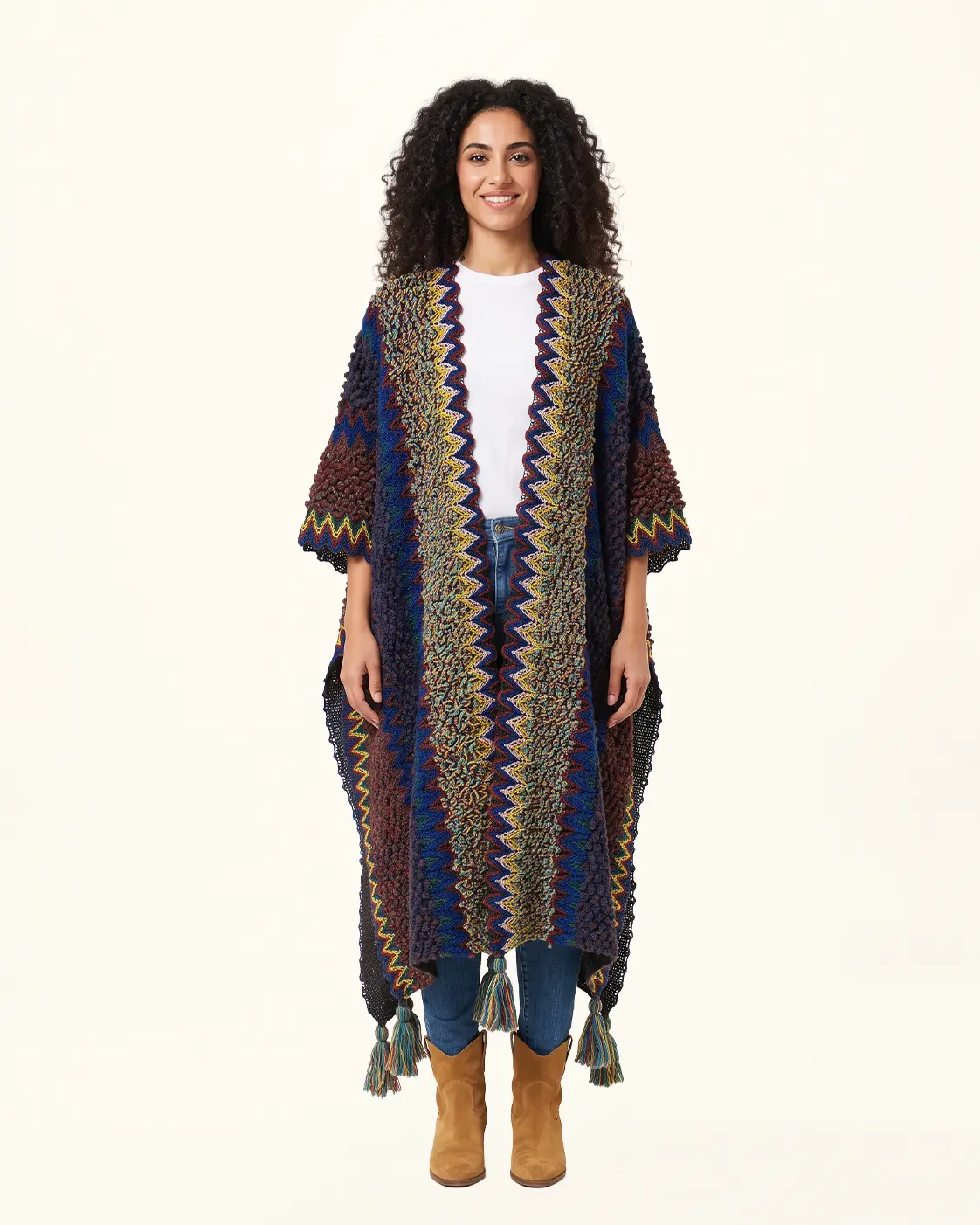 Sienna Zig-Zag Kimono Cape